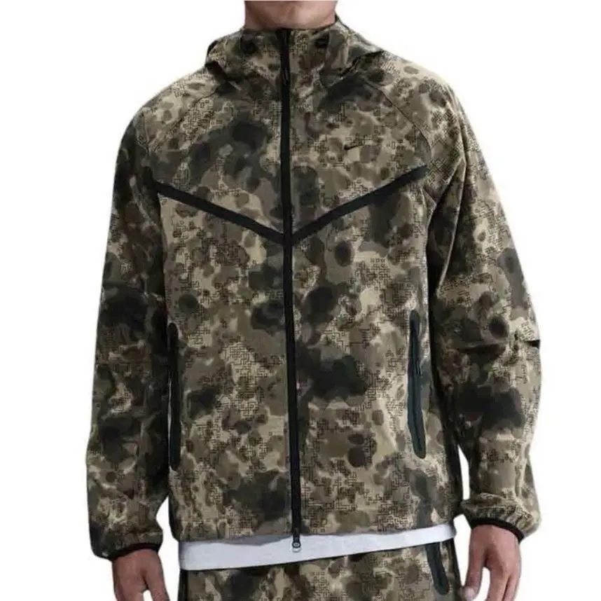 Nike Tech Dri-fit Woven Camo Windrunner Jacket Men`s Size Large HV0979-210
