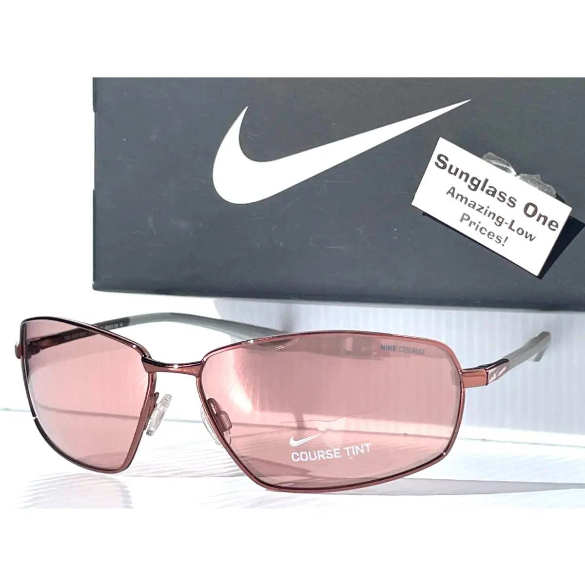 Nike Pivot Eight Shiny Walnut Frame Electric Course Tint Sunglass EV1089 220