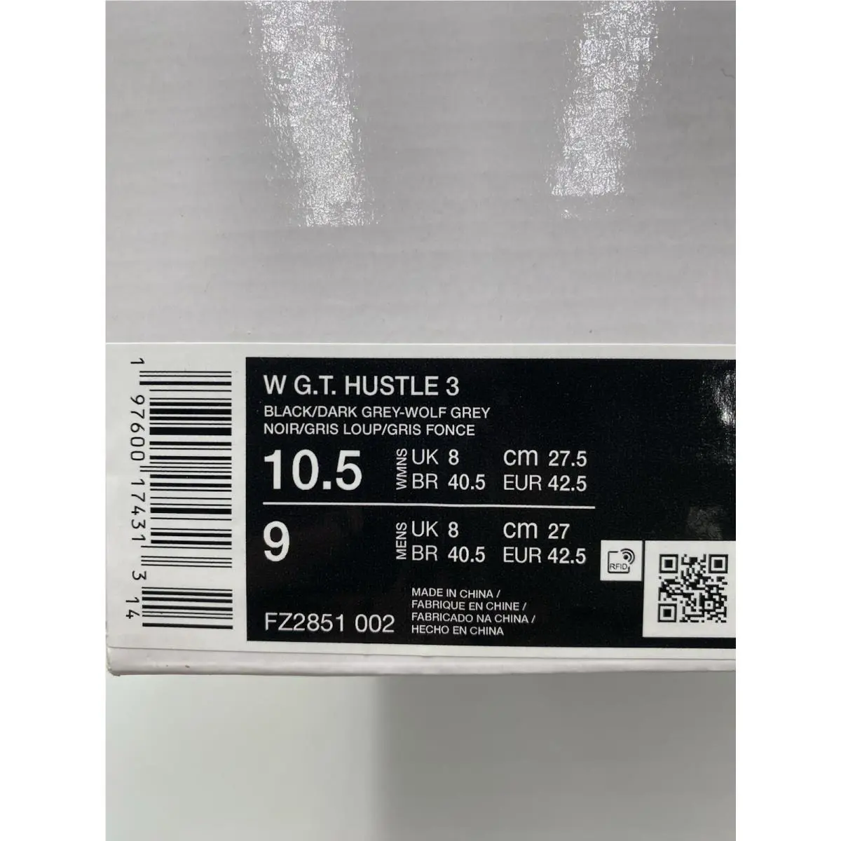 Nike shoes - Nike G.T Hustle - Hustle - FZ2851 002 - Black/Dark Grey-Wolf Grey (UPC: 197600174313) 6