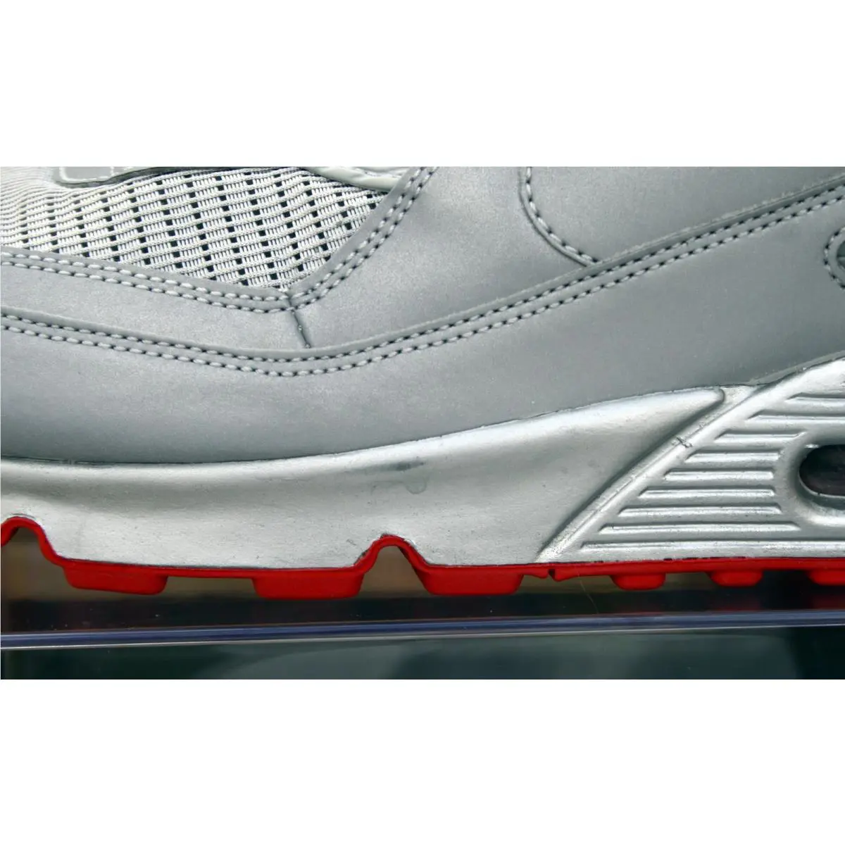 Nike shoes - Nike Air Max 90 - Air Max - 325018-009 - Metallic silver/metallic silver/sport red (UPC: 666003245703) 8