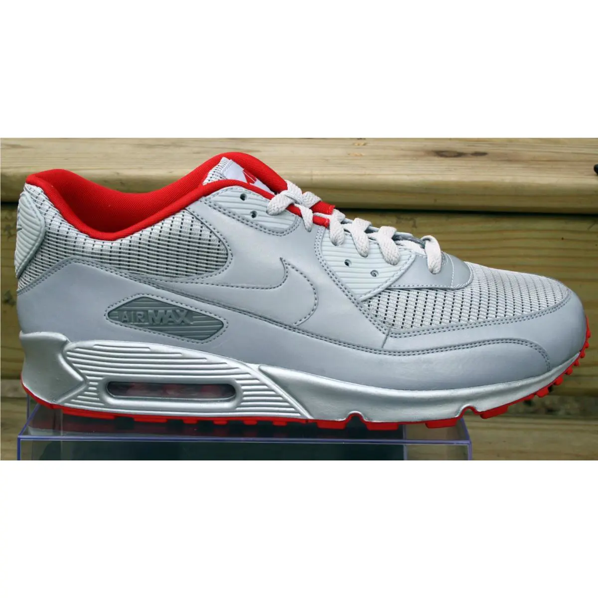 Nike shoes - Nike Air Max 90 - Air Max - 325018-009 - Metallic silver/metallic silver/sport red (UPC: 666003245703) 0