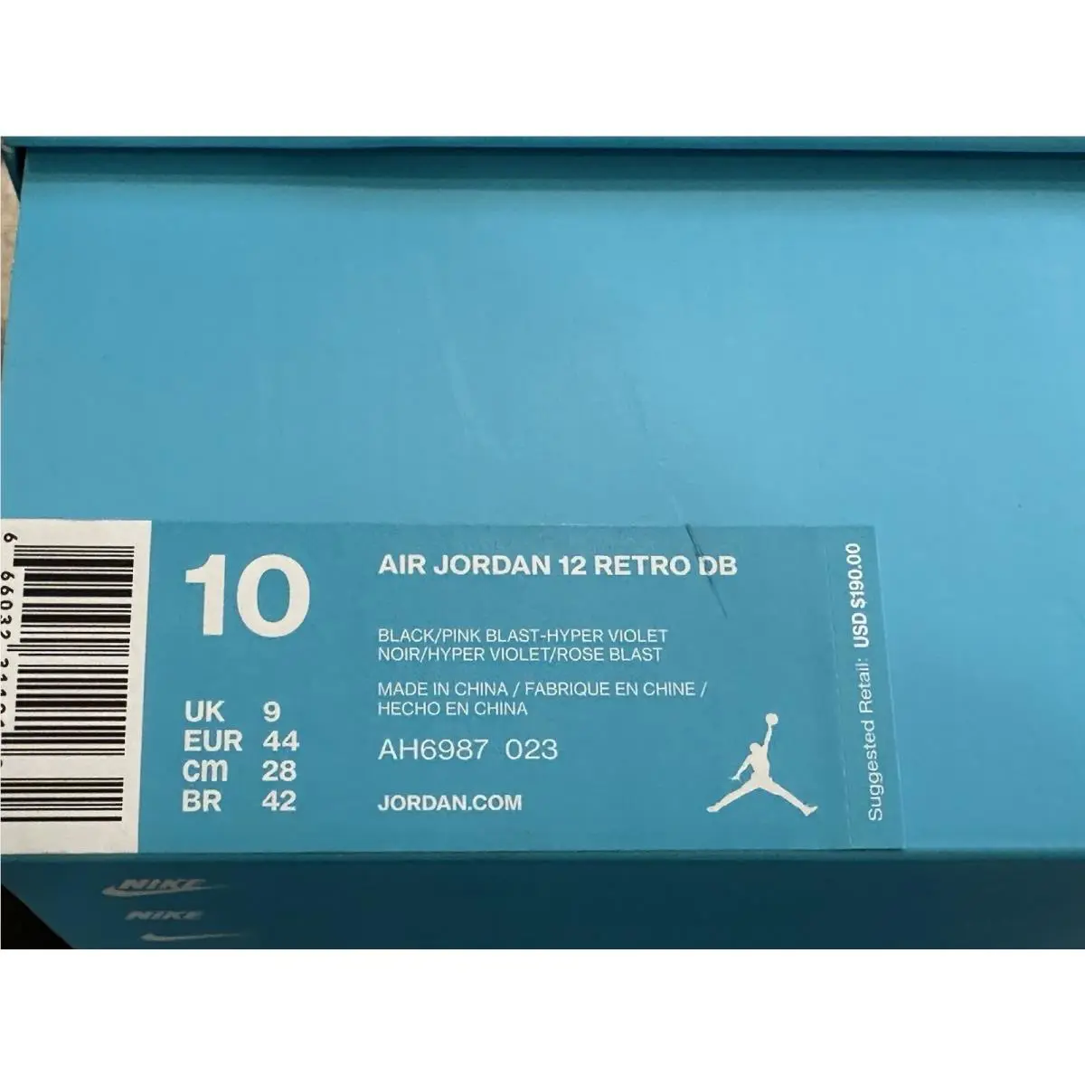 Nike shoes - Air Jordan Air Jordan 12 Retro - AH6987023 - Black/Hyper Violet-Pink Blast 10