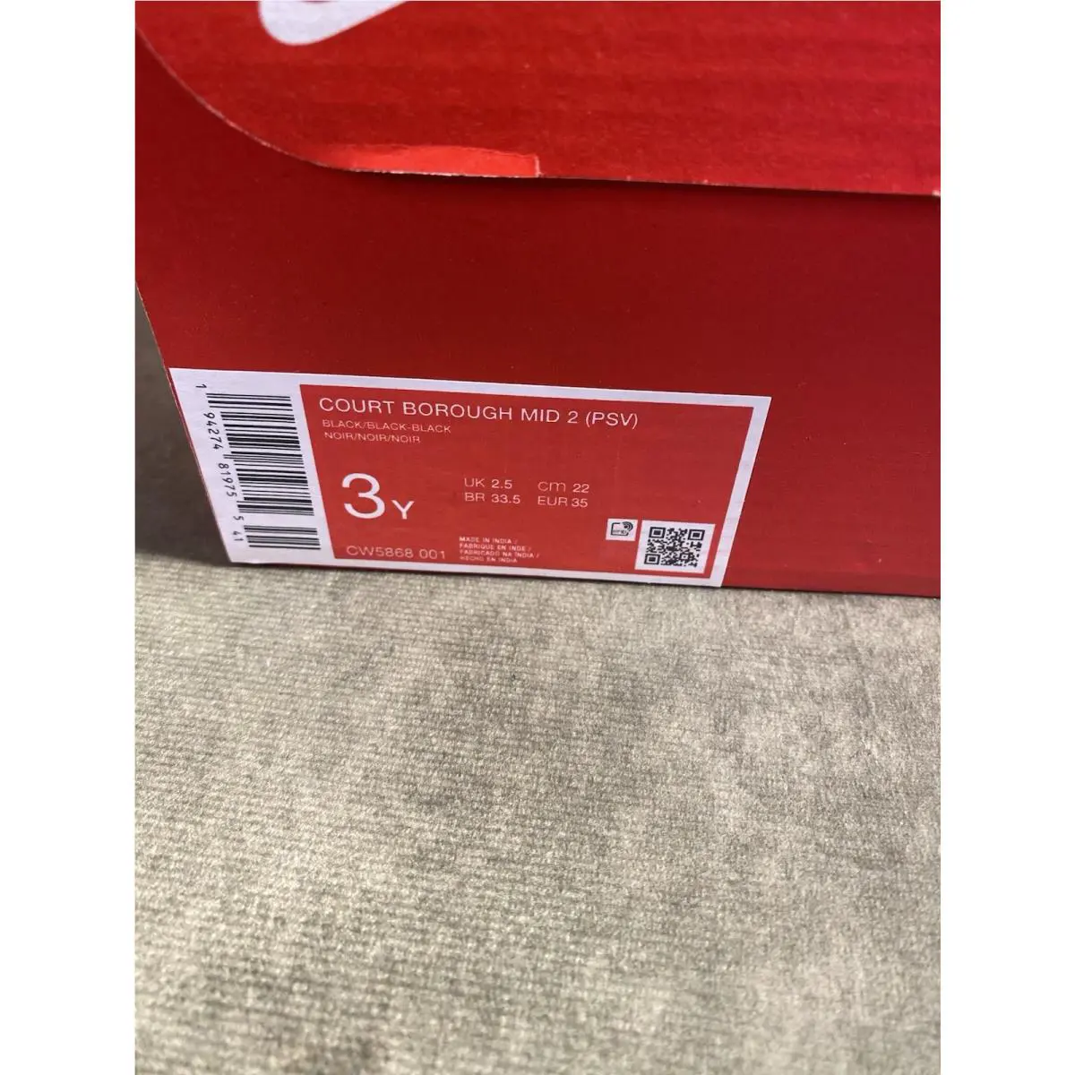 Nike shoes - Nike Court Borough Mid 2 - CW5868 CW5868-001 - Black 2