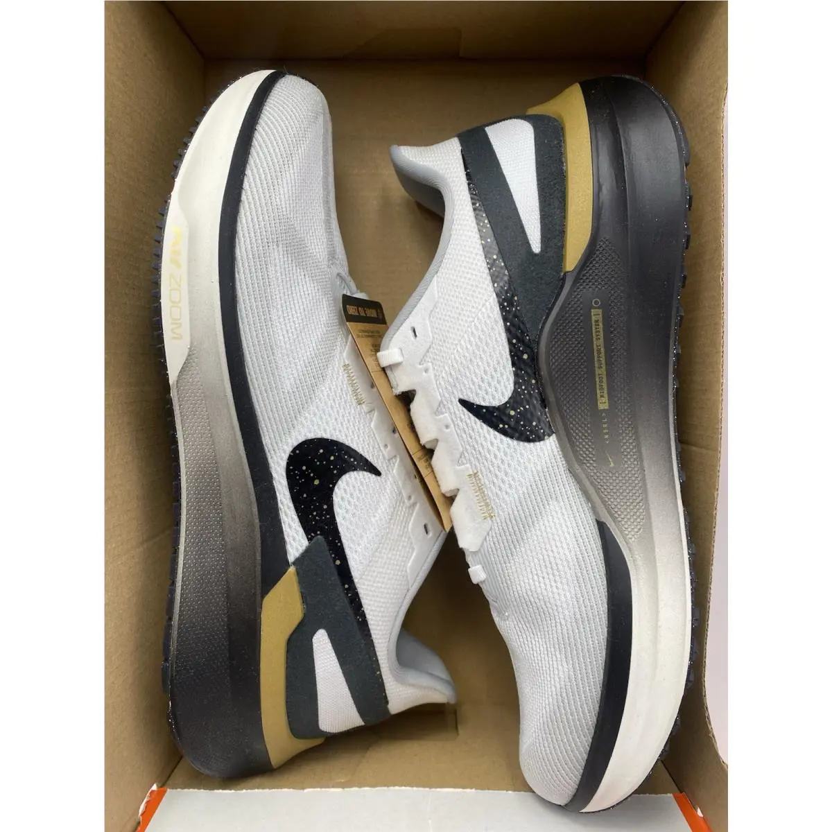 Nike shoes - Nike Air Zoom Structure - Air Zoom Structure - HQ3660 100 - White/Black-Metallic Gold (UPC: 197601903707) 5