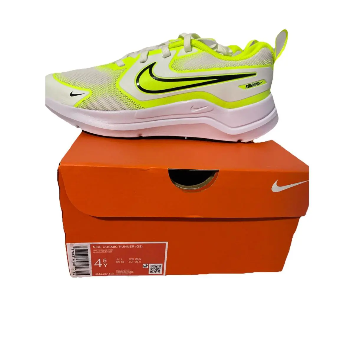 Nike shoes - Nike Cosmic Runner PSV Slip On Shoes Black Volt Grey Youth - Black, Manufacturer: Black/Volt/Wolf Grey (UPC: 197863577562) 5