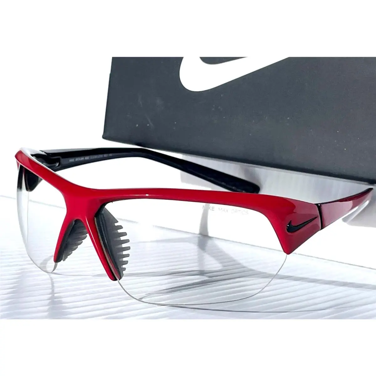 Nike Skylon Ace Layered Red Varsity Frame Clear Lens Sunglass 601 Pickleball