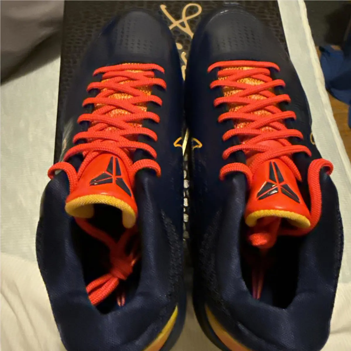 Nike shoes - Kobe V Protro - Kobe Protro - MIDNIGHT NAVY/orange-yellow 3