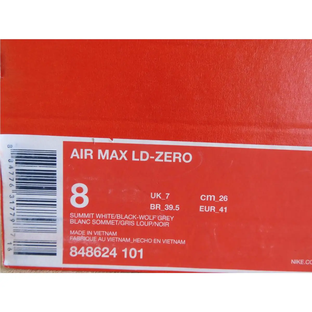 Nike shoes - Nike Air Max LD-Zero - Air Max - 848624 101 - White (UPC: 884776317797) 6