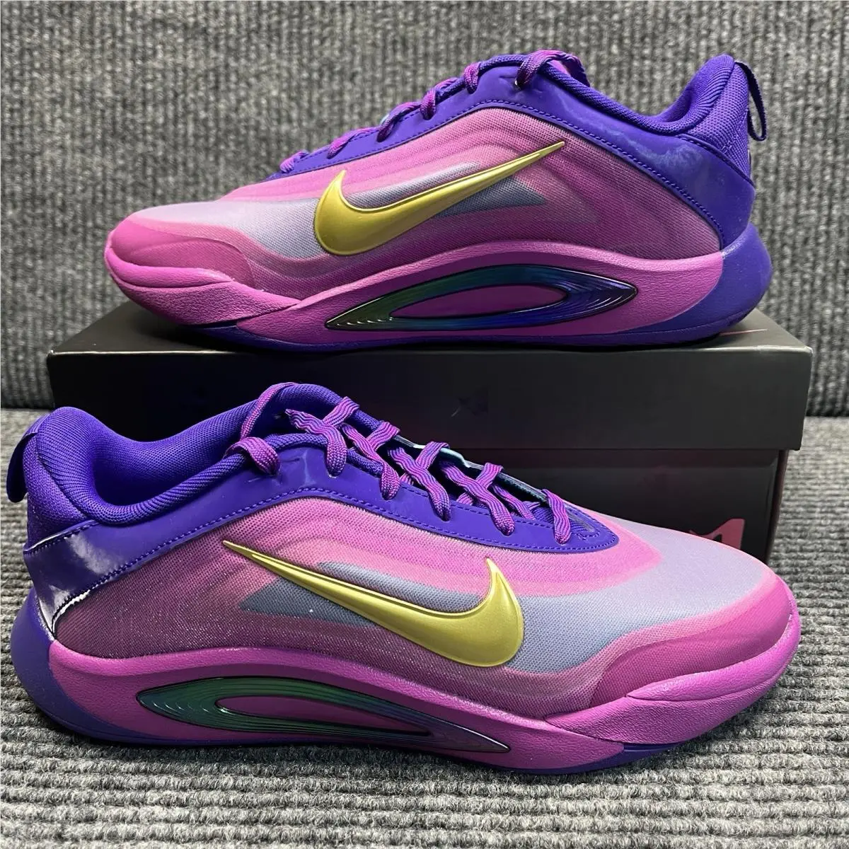 A`one A`ja Wilson Purple/gold Size 7Y/8.5W HF7001-500 Basketball by Nike