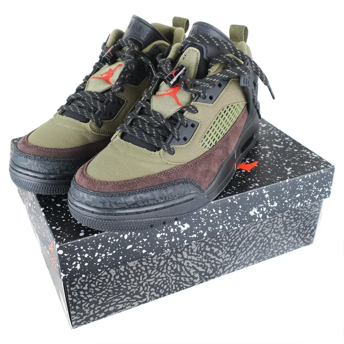 Nike Air Jordan Spizike Low Beef Broccoli Olive Red IH1782-200 Men`s 8 Shoes