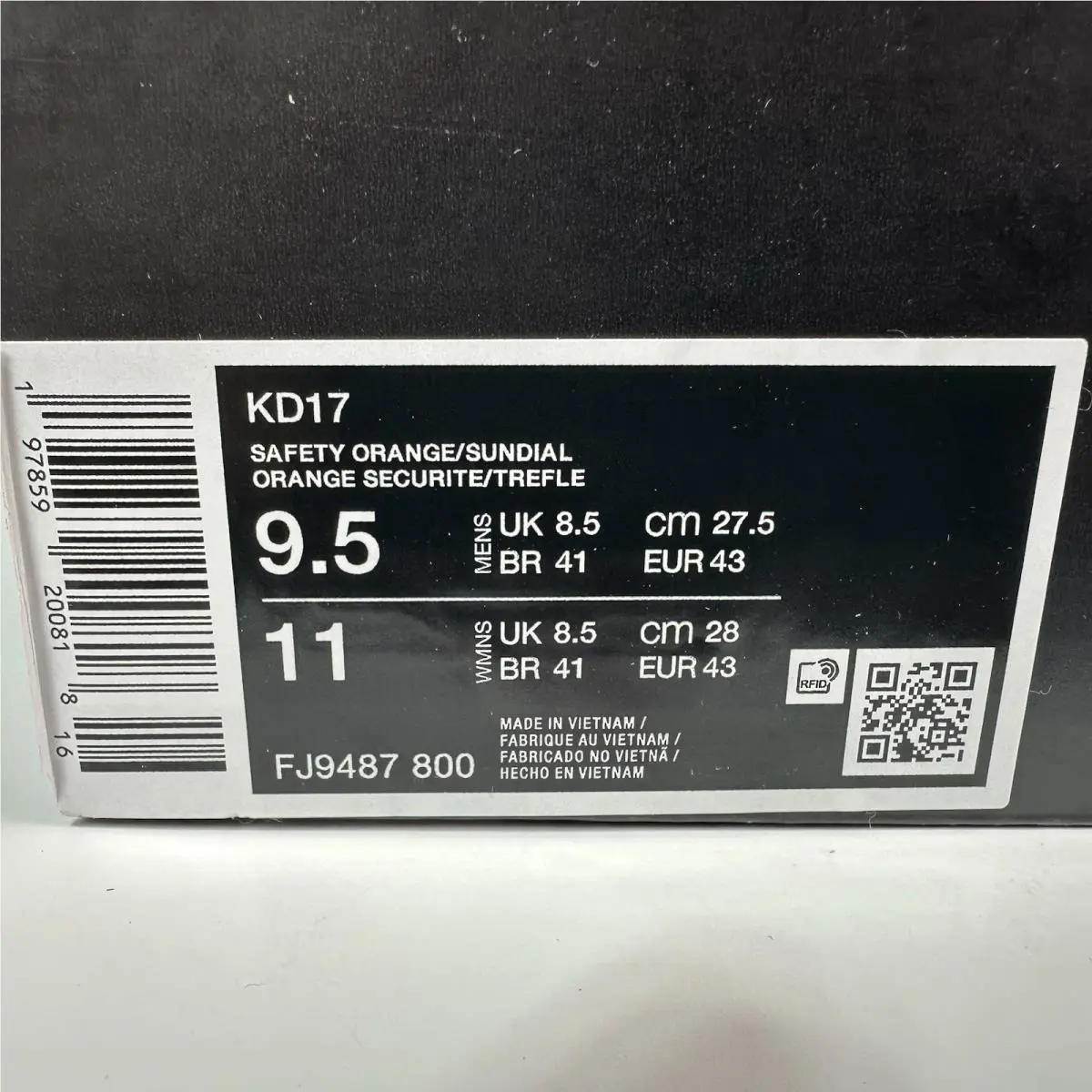 Nike shoes - Nike KD 17 - FJ9487-800 - Orange 9