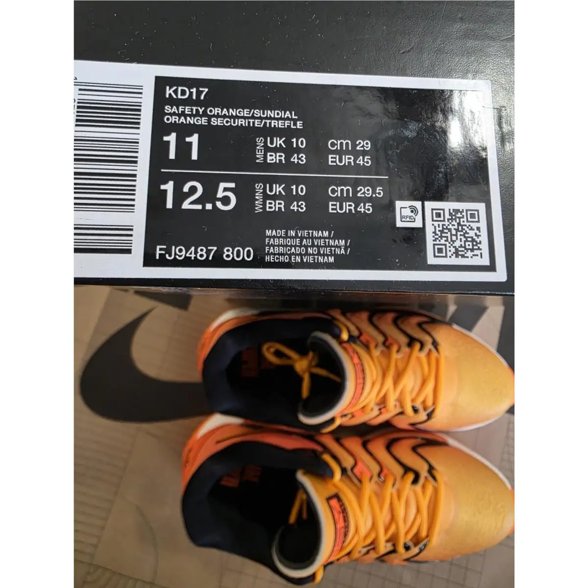 Nike shoes - Nike KD 17 - FJ9487-800 - Orange 4