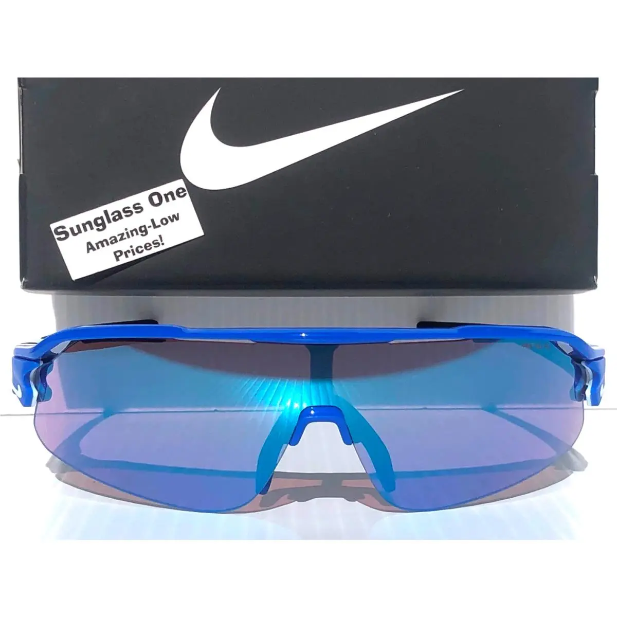 Nike Flyfree Shield Team Game Royal Blue Frame Blue Mirror Sunglass IF1107X 480