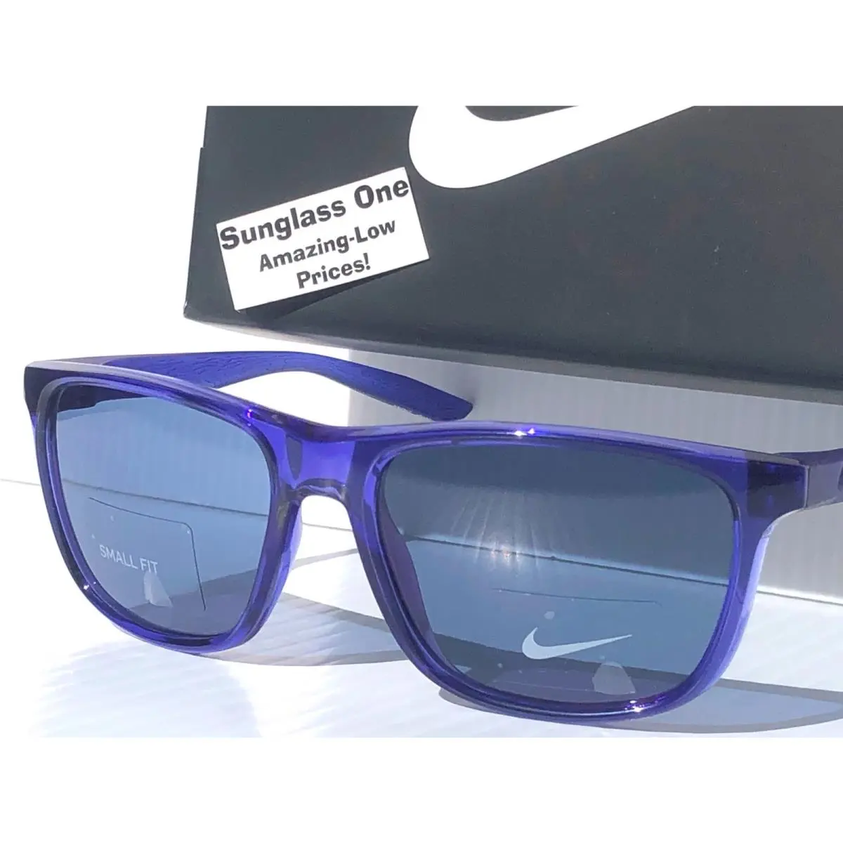 Flip Ascent Lapis Blue Frame Blue Lens Small Fit Sunglass DJ9930 430 by Nike