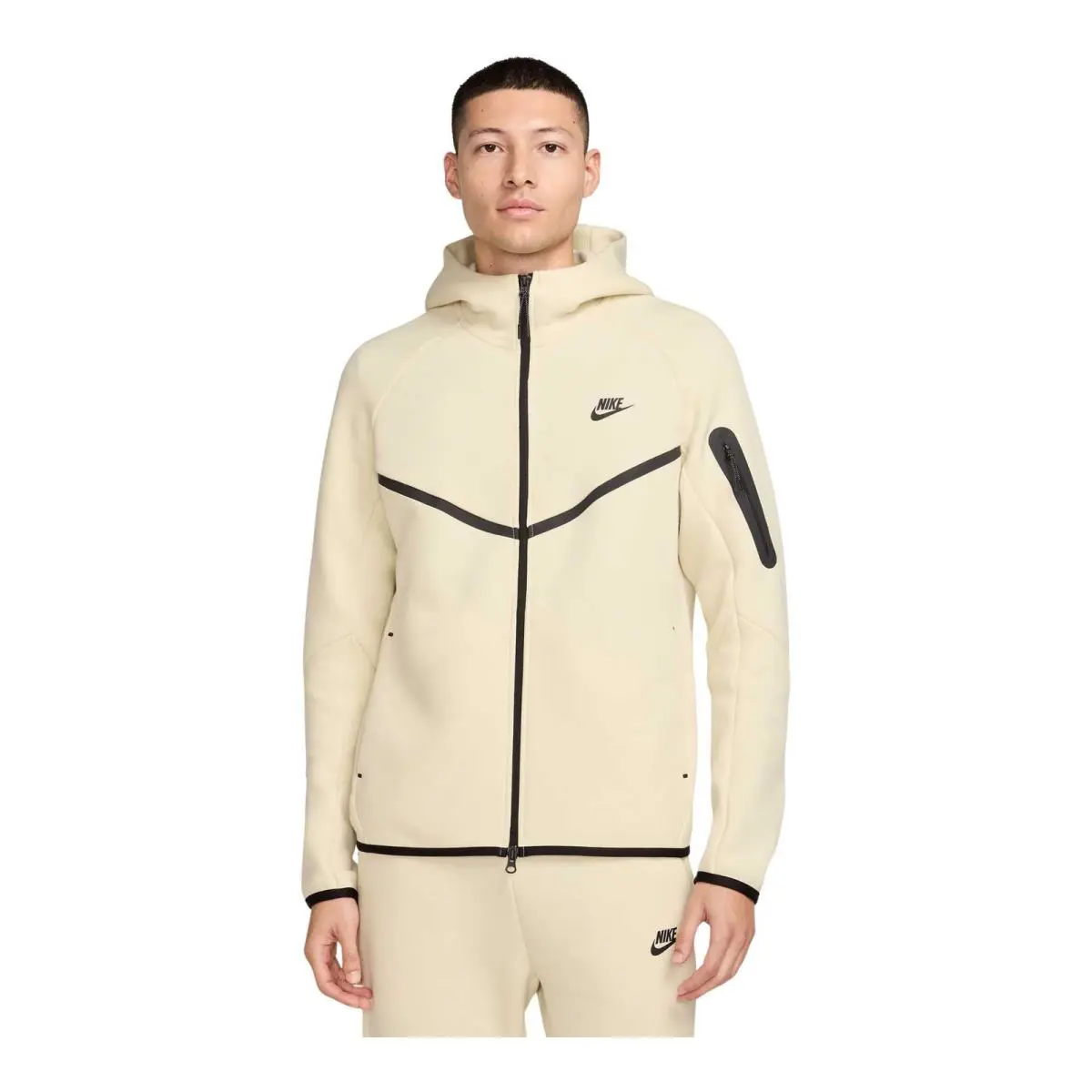 Mens Nike Tech Fleece Windrunner Full Zip Jacket_lt Khaki HV0949-234-SIZE L
