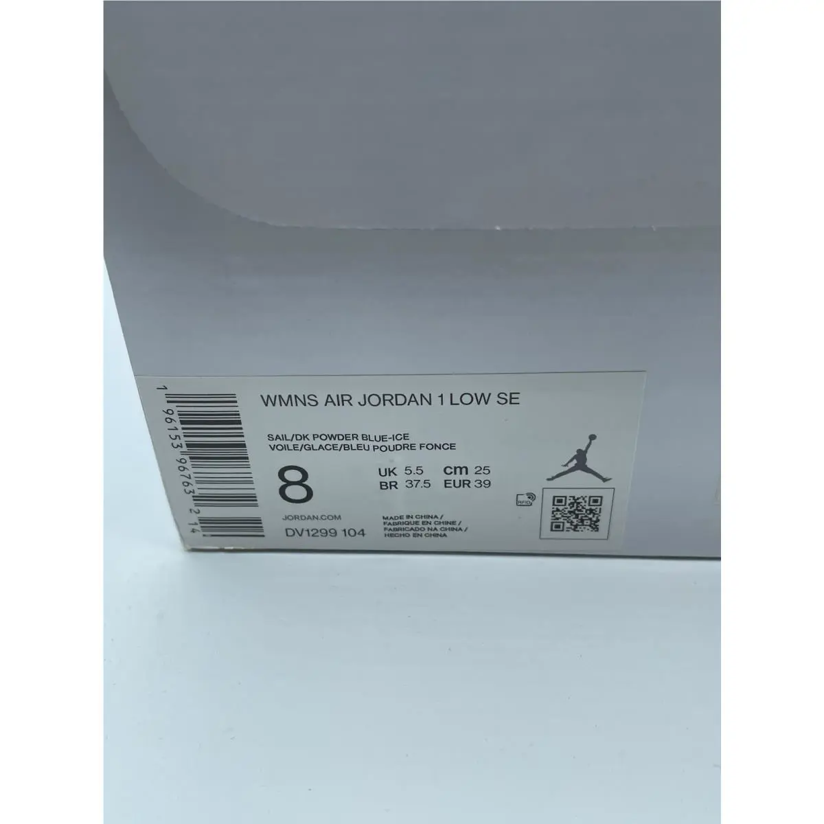 Nike shoes - Air Jordan 1 - Air - DV1299104 - Multicolor, Manufacturer: Dark Powder Blue, Ice Blue, Sail 9