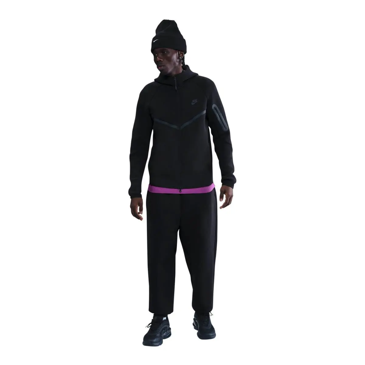 Mens Nike Tech Fleece Windrunner Full Zip Jacket_black/black HV0949-010-SIZE L