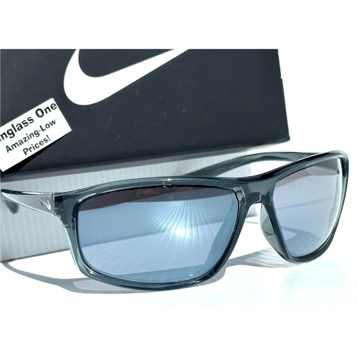 Nike Adrenaline Dark Grey UV Protective Silver Mirror Lens Sunglass EV1112 021