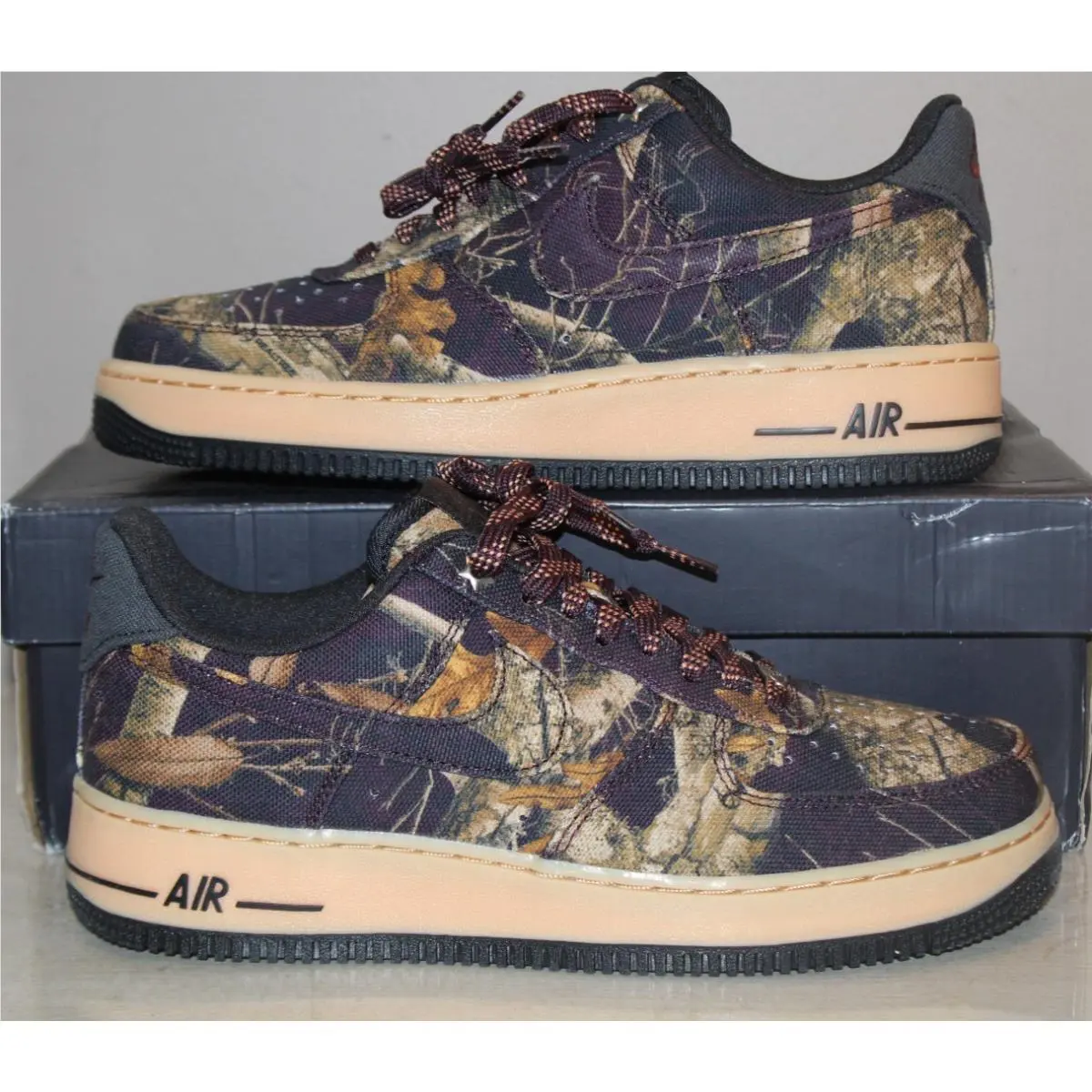 Nike Air Force 1 `07 Men`s Multi Camo Leather Shoes/sneakers Size 9