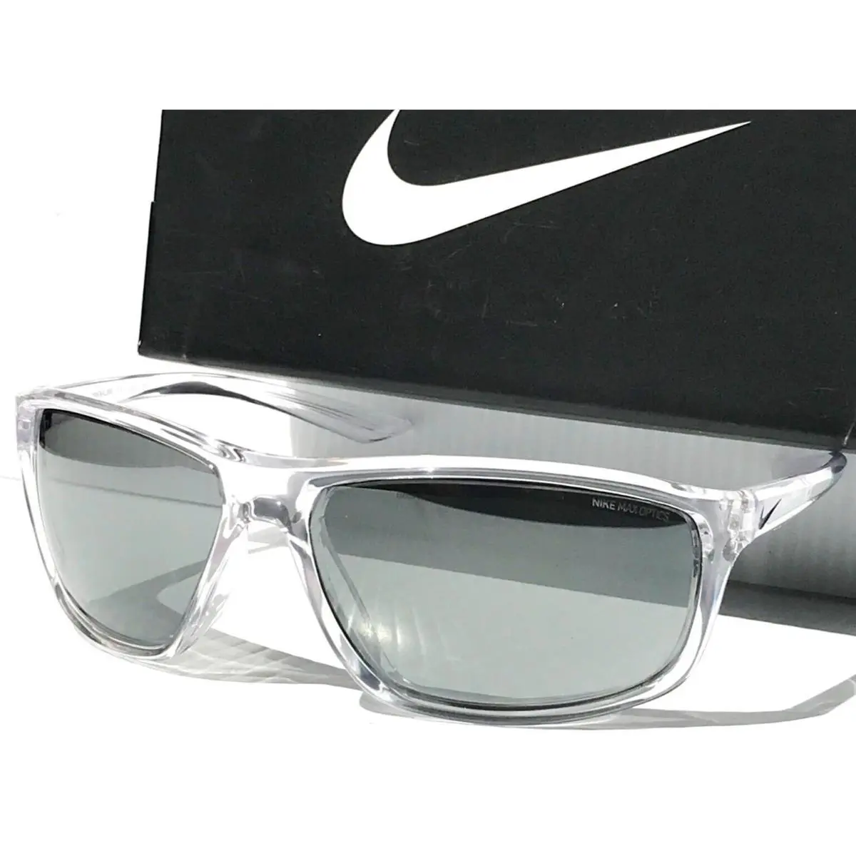Adrenaline Clear Grey Max Optics Silver Mirror Lens Sunglass EV1112 900 by Nike