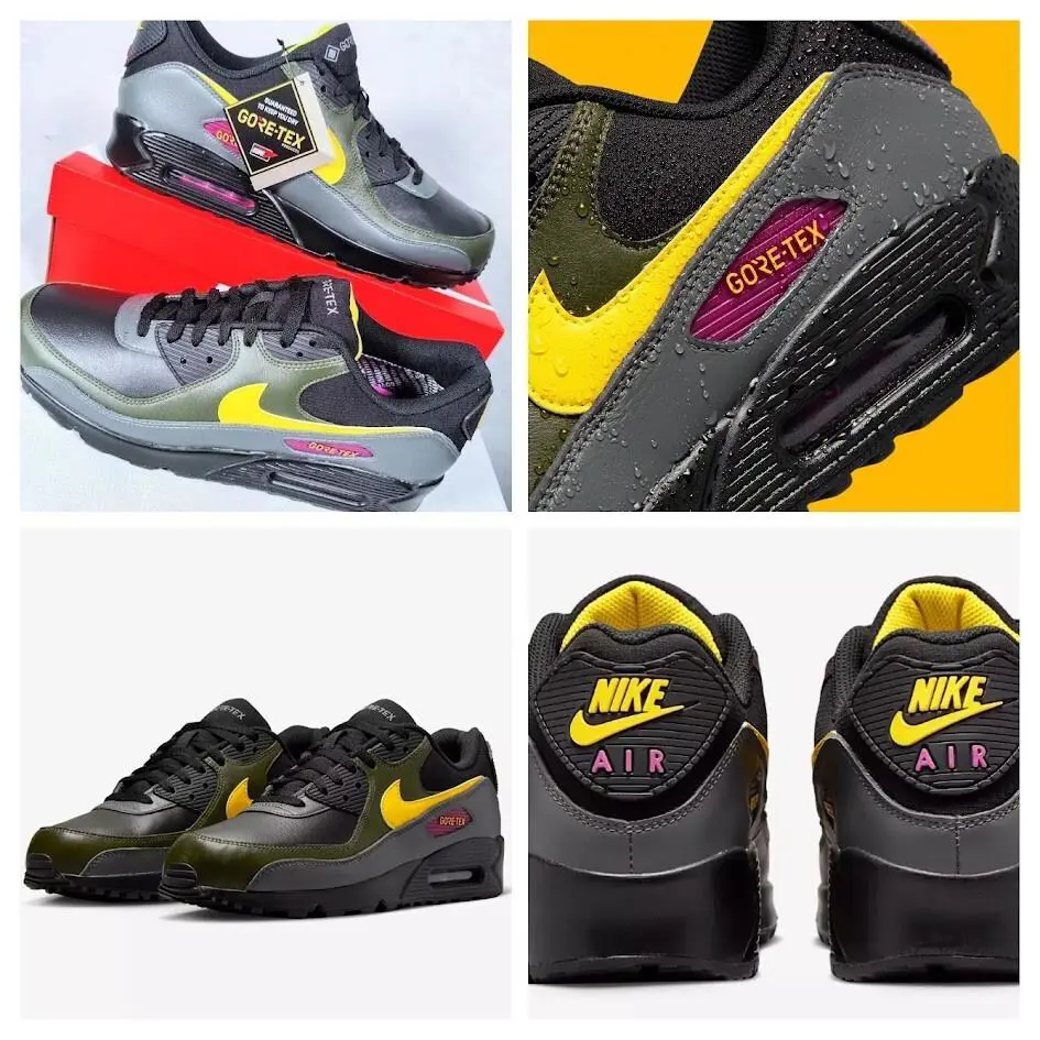 Nike shoes - Nike Air Max 90 - Air Max - Dj9779-001 - Black/Cargo Khaki/Iron Grey/Tour Yellow 1
