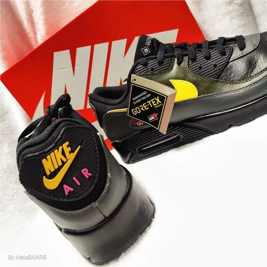 Nike shoes - Nike Air Max 90 - Air Max - Dj9779-001 - Black/Cargo Khaki/Iron Grey/Tour Yellow 0