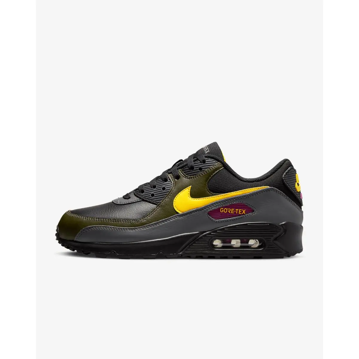 Nike shoes - Nike Air Max 90 - Air Max - DJ9779-001 - Black/Cargo Khaki/Iron Grey/Tour Yellow 14