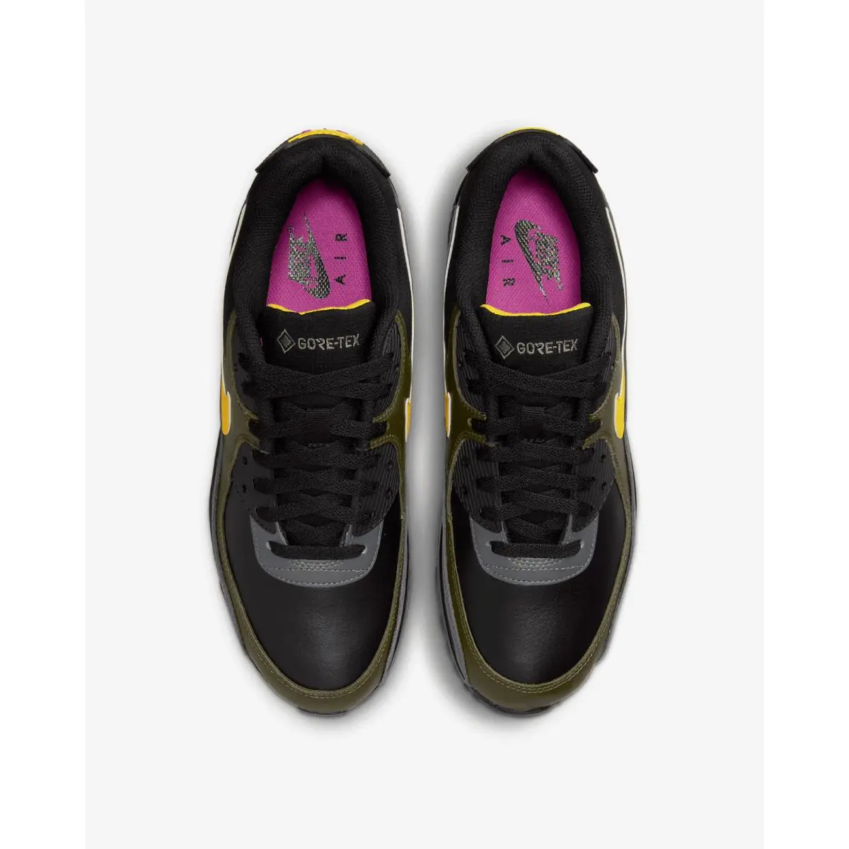 Nike shoes - Nike Air Max 90 - Air Max - DJ9779-001 - Black/Cargo Khaki/Iron Grey/Tour Yellow 17