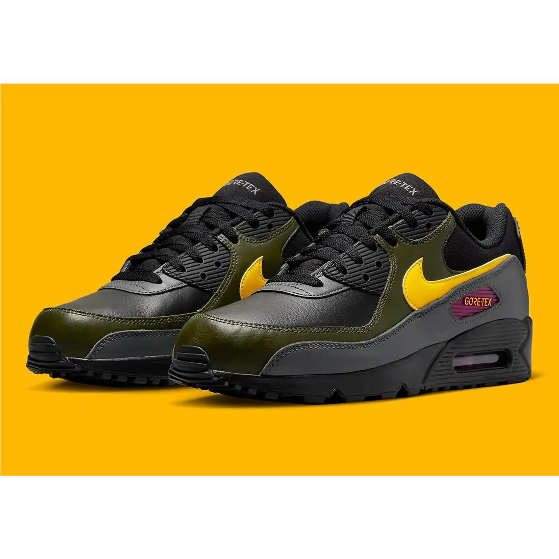 Nike shoes - Nike Air Max 90 - Air Max - Dj9779-001 - Black/Cargo Khaki/Iron Grey/Tour Yellow 18