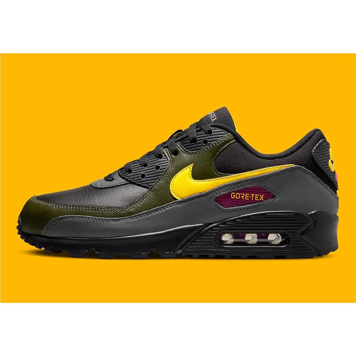 Nike shoes - Nike Air Max 90 - Air Max - Dj9779-001 - Black/Cargo Khaki/Iron Grey/Tour Yellow 19