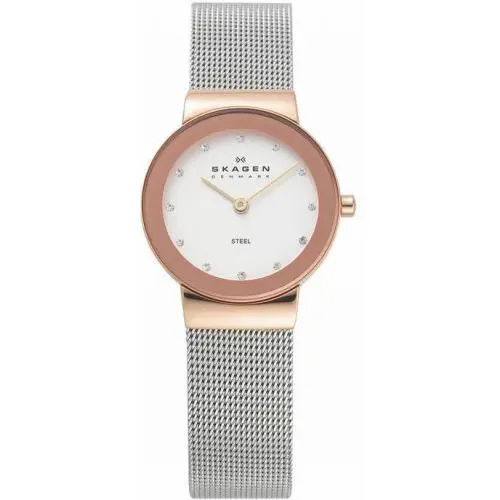 Skagen Freja 358SRSC Womens Silver Stainless Steel Mesh Analog Dial Watch