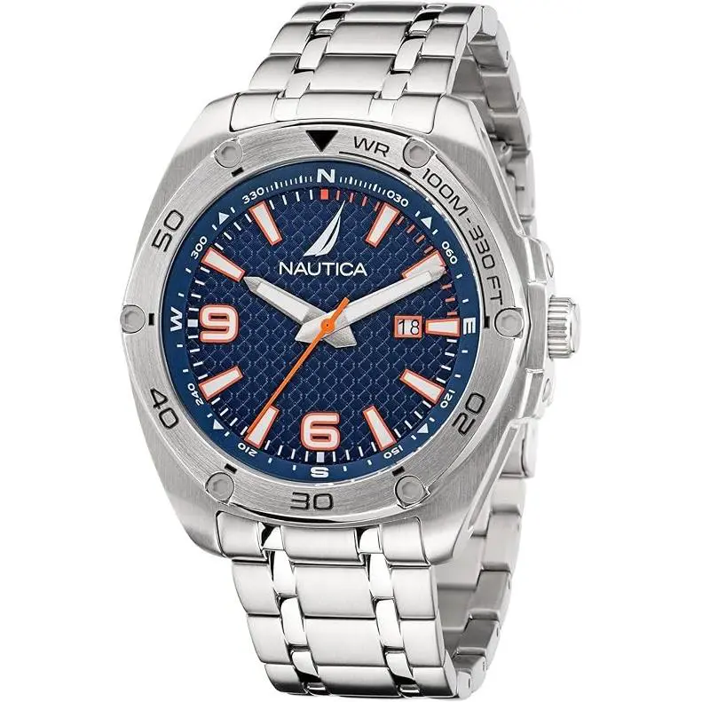 Tin Can Bay Stainless Steel Men`s Watch NAPTCF203 by Nautica
