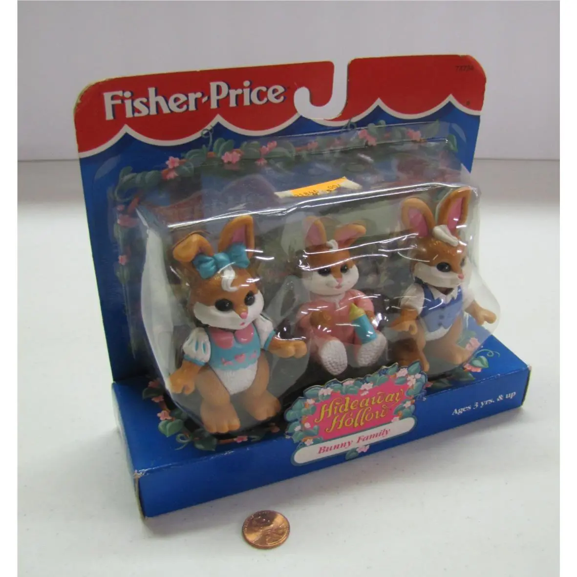 Fisher Price Loving Family Dollhouse Hideaway Hollow Brown Bunny Family 1996