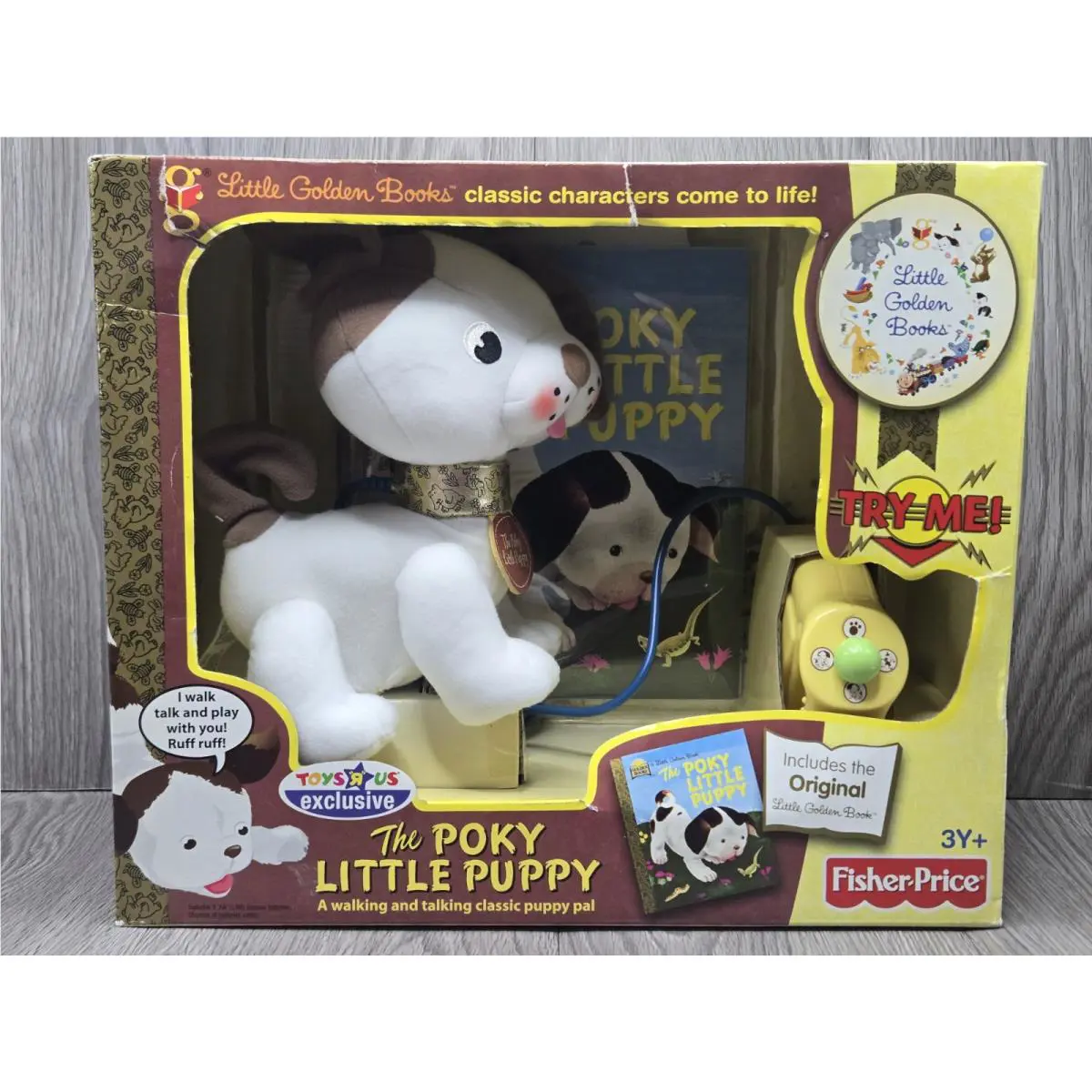 Little Golden Book Poky Little Puppy RC Walking Toy Fisher Price Mattel Figure