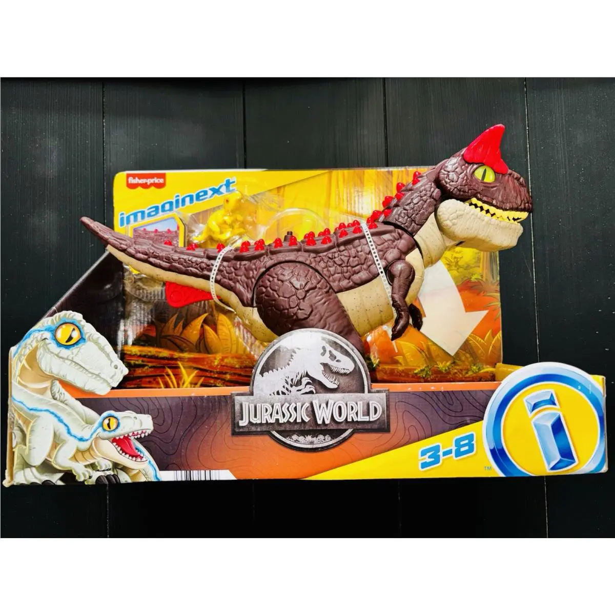 Fisher-price Imaginext Jurassic World Dinosaur Toy Spike Strike Carnotaurus 11