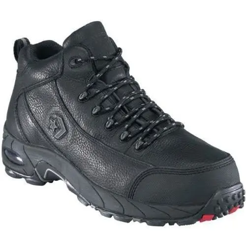 Converse Work Men`s Steel Toe Waterproof Hiker Work Boot Black - C4555 Black - BLACK