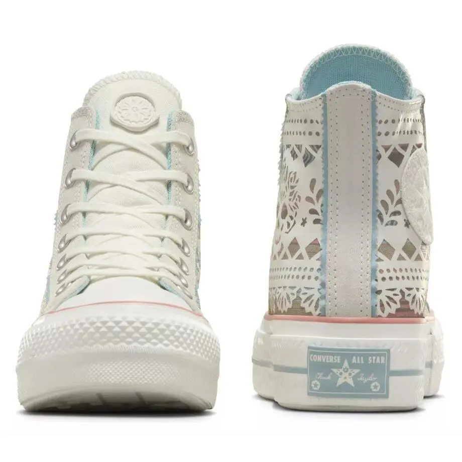 Converse shoes - Chuck Taylor All Star Lift Day Of The Dead - A12439C - Egret/Infinity Pool 3