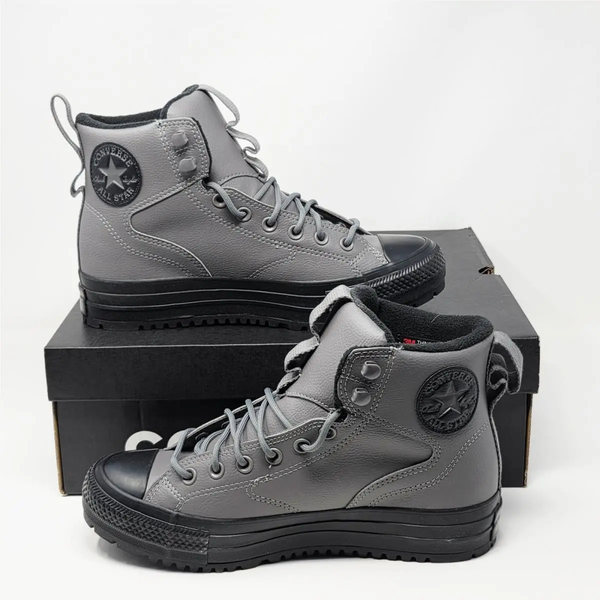Converse Chuck Taylor All Star Hiker Ankle Boots Grey Men`s 9 Women`s 11 A14617C - Gray