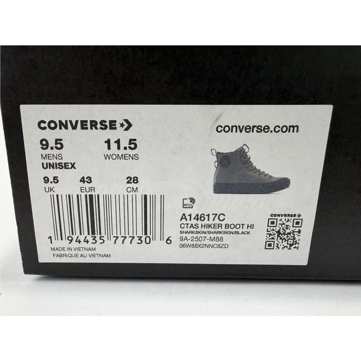 Converse shoes - Converse CTAS Hi - CTAS - A14617C - Grey, Black (UPC: 887704283843) 9