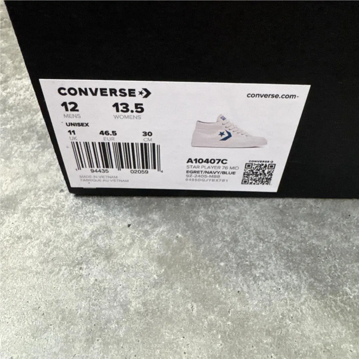 Converse shoes - Converse Star Player 76 Mid - A10407C - Egret/Navy/Blue (UPC: 0194435020594) 8