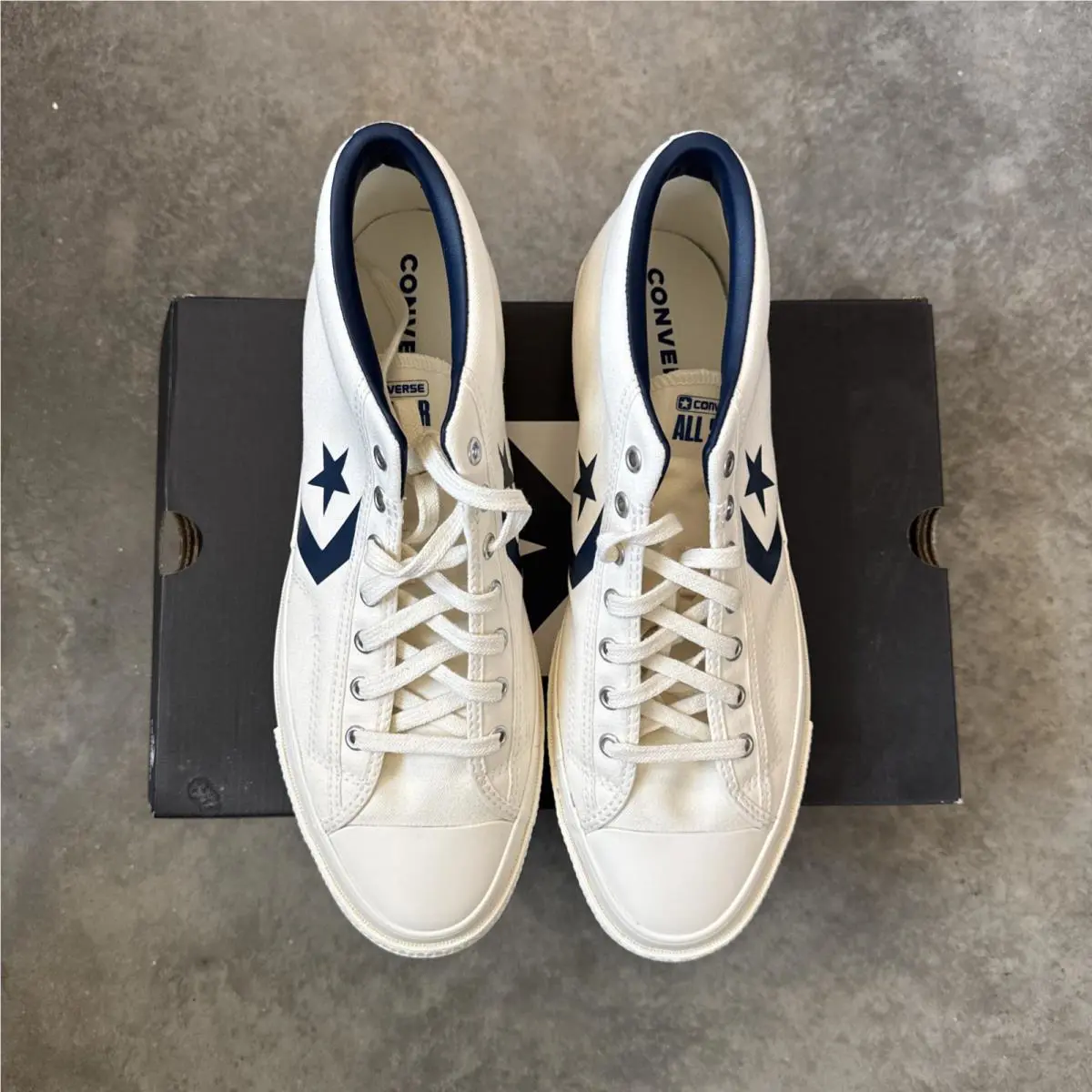 Converse shoes - Converse Star Player 76 Mid - A10407C - Egret/Navy/Blue (UPC: 0194435020594) 3
