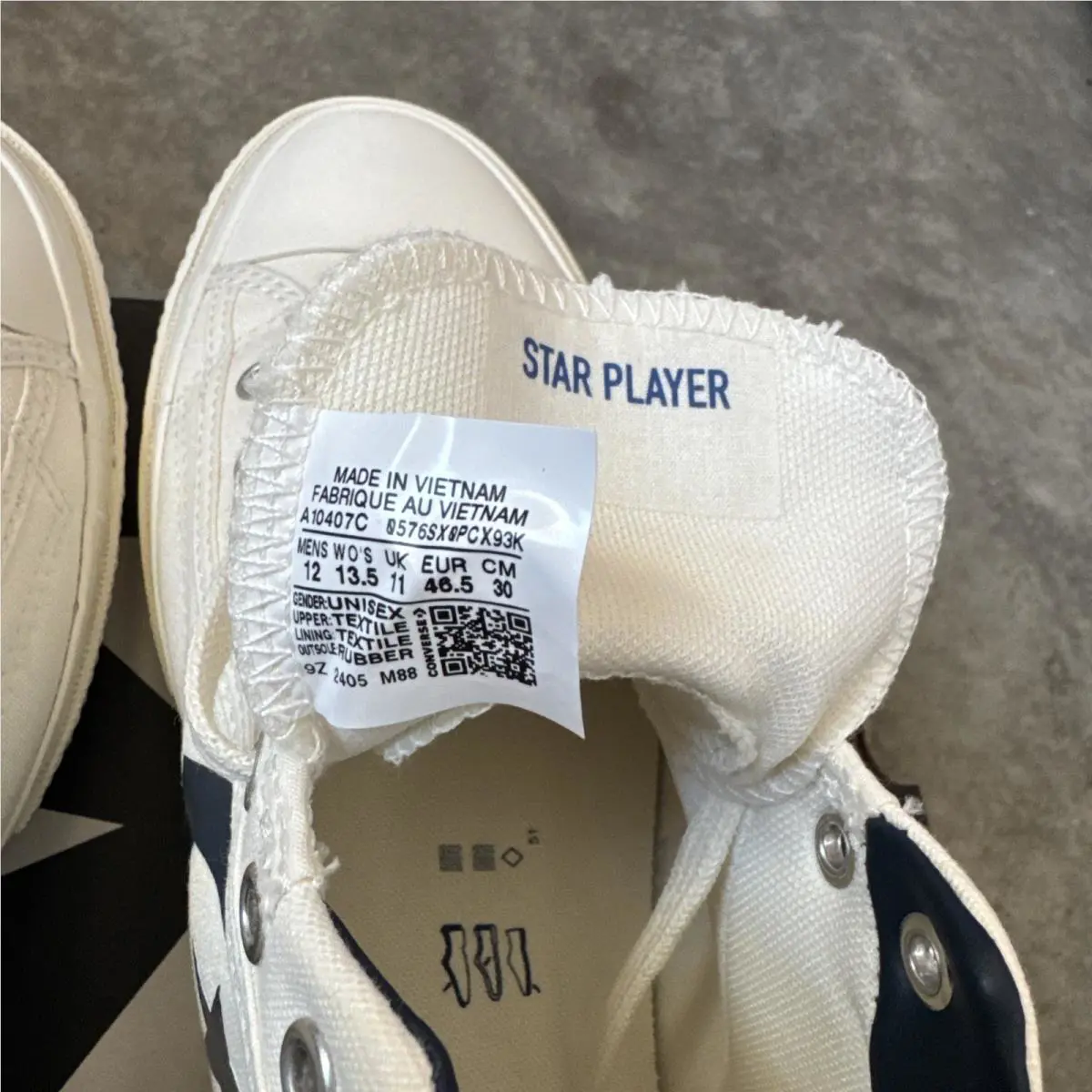 Converse shoes - Converse Star Player 76 Mid - A10407C - Egret/Navy/Blue (UPC: 0194435020594) 6