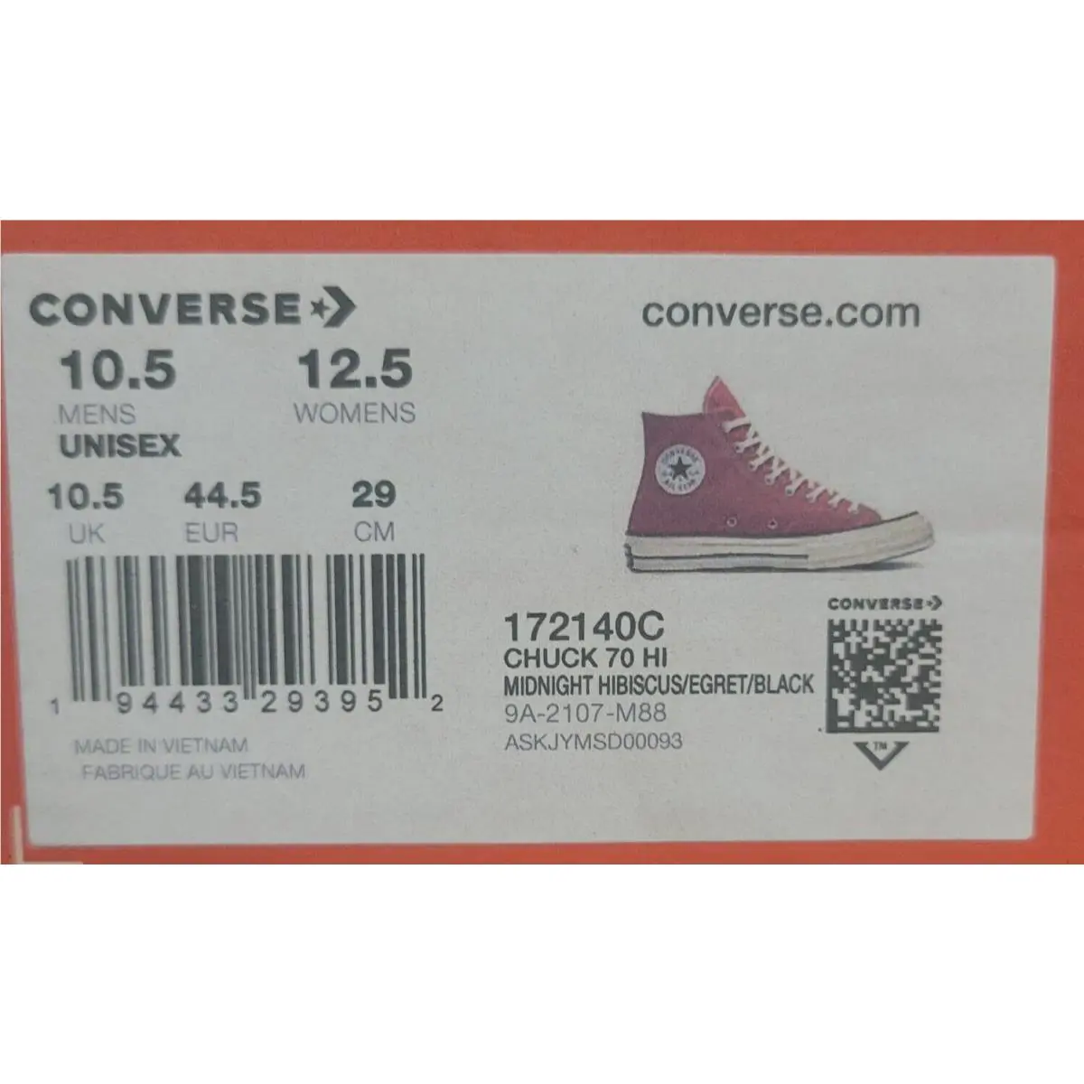Converse shoes - Converse Chuck 70 Recycled - Chuck Recycled - Midnight Hibiscus/Egret/Black 6