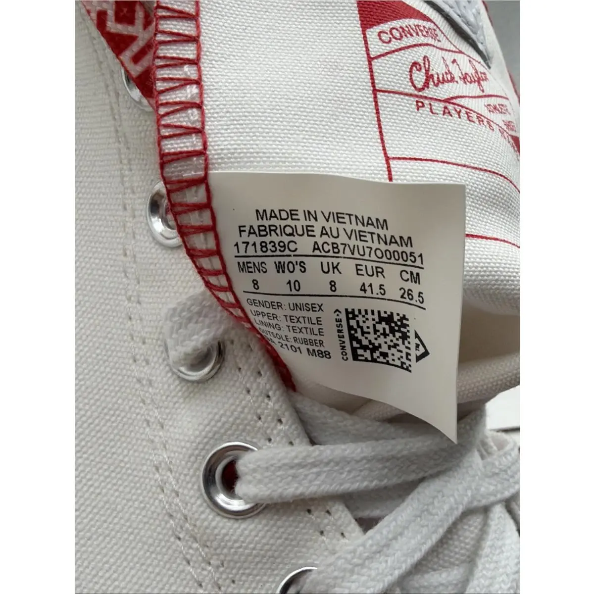 Converse shoes - Converse Chuck 70 - Chuck - 171839C - White, Manufacturer: White/White/Red 14