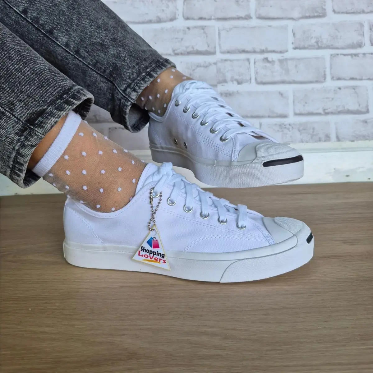 ⭐converse Jack Purcell JP OX Canvas Low 8.5 Women`s Shoes Sneakers White 164057C
