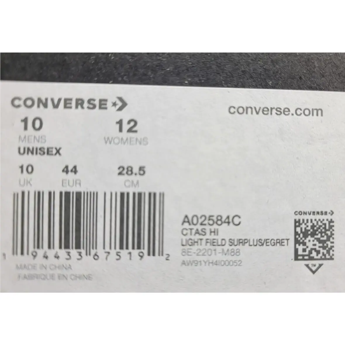 Converse shoes - Converse Chuck Taylor All Star Hi - A02584c - Light Field Surplus 5