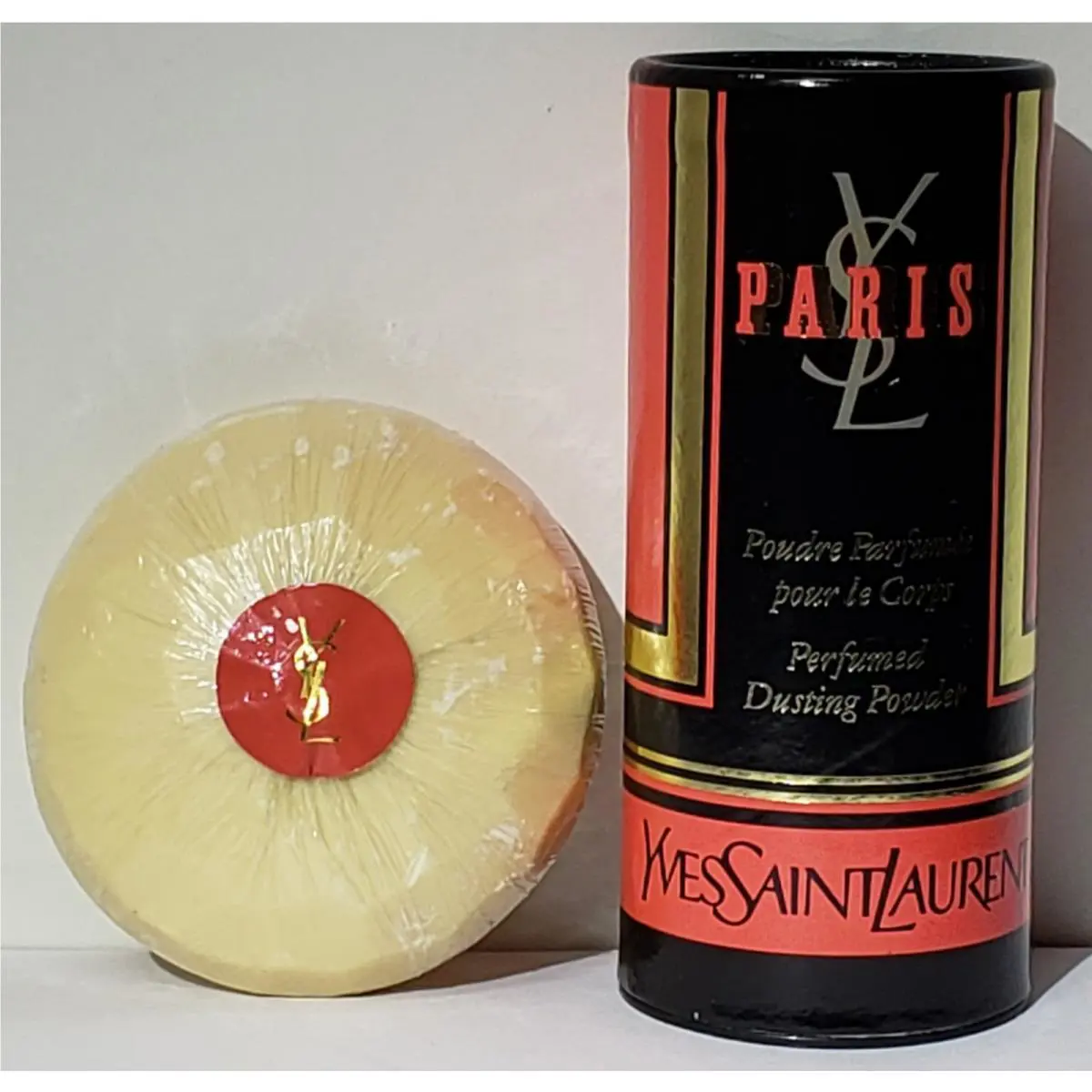 Nos Paris 2PC Set Yves Saint Laurent Perfumed Dusting Powder 1.25oz + Sm. Soap