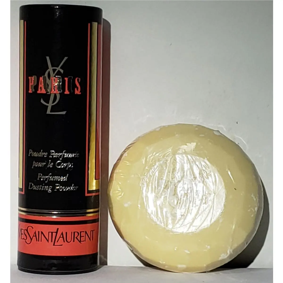 Nos Paris 2PC Set Yves Saint Laurent Perfumed Dusting Powder .75oz + Sm. Soap