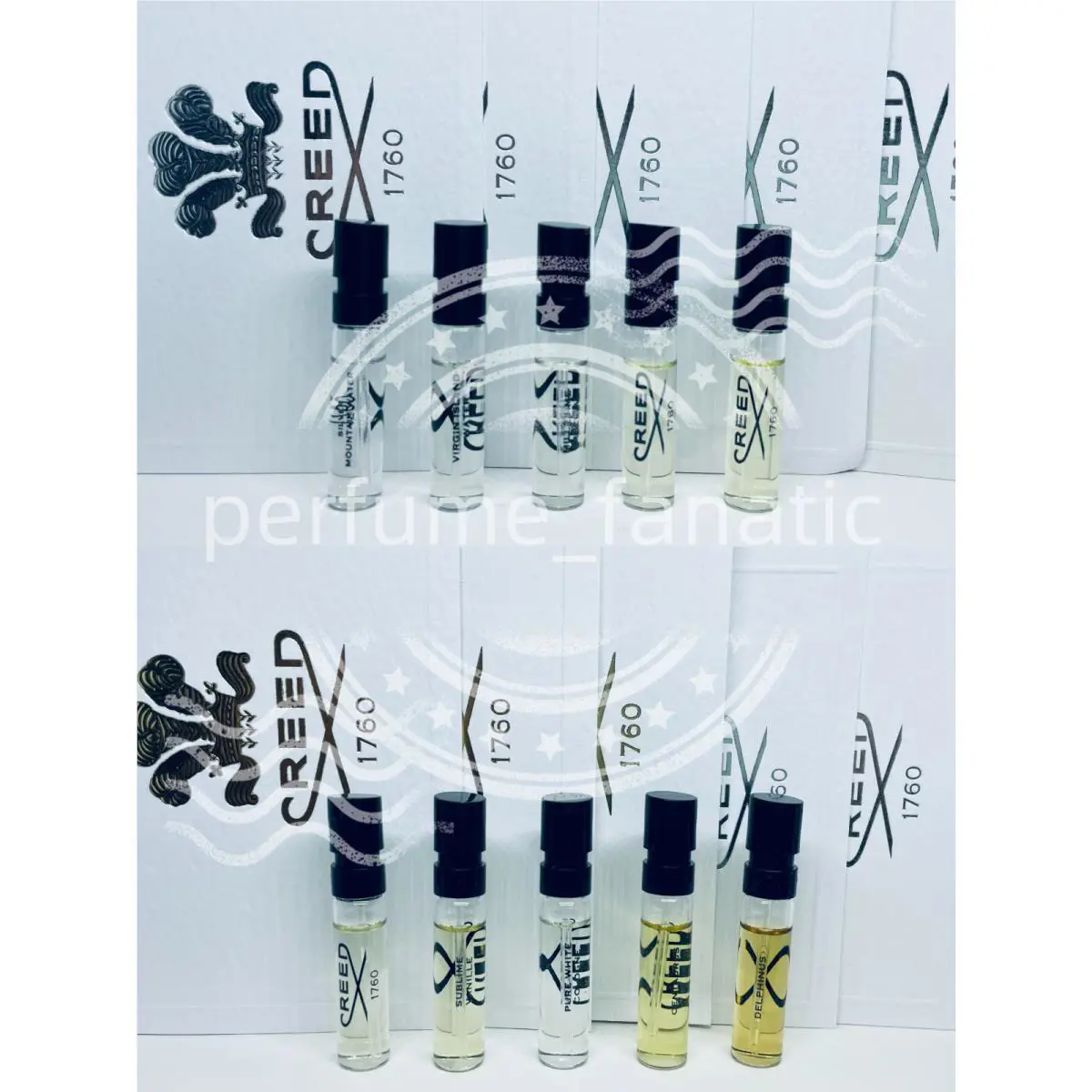 Creed Perfume Collection For Men and Women Sample Spray 10pc Set