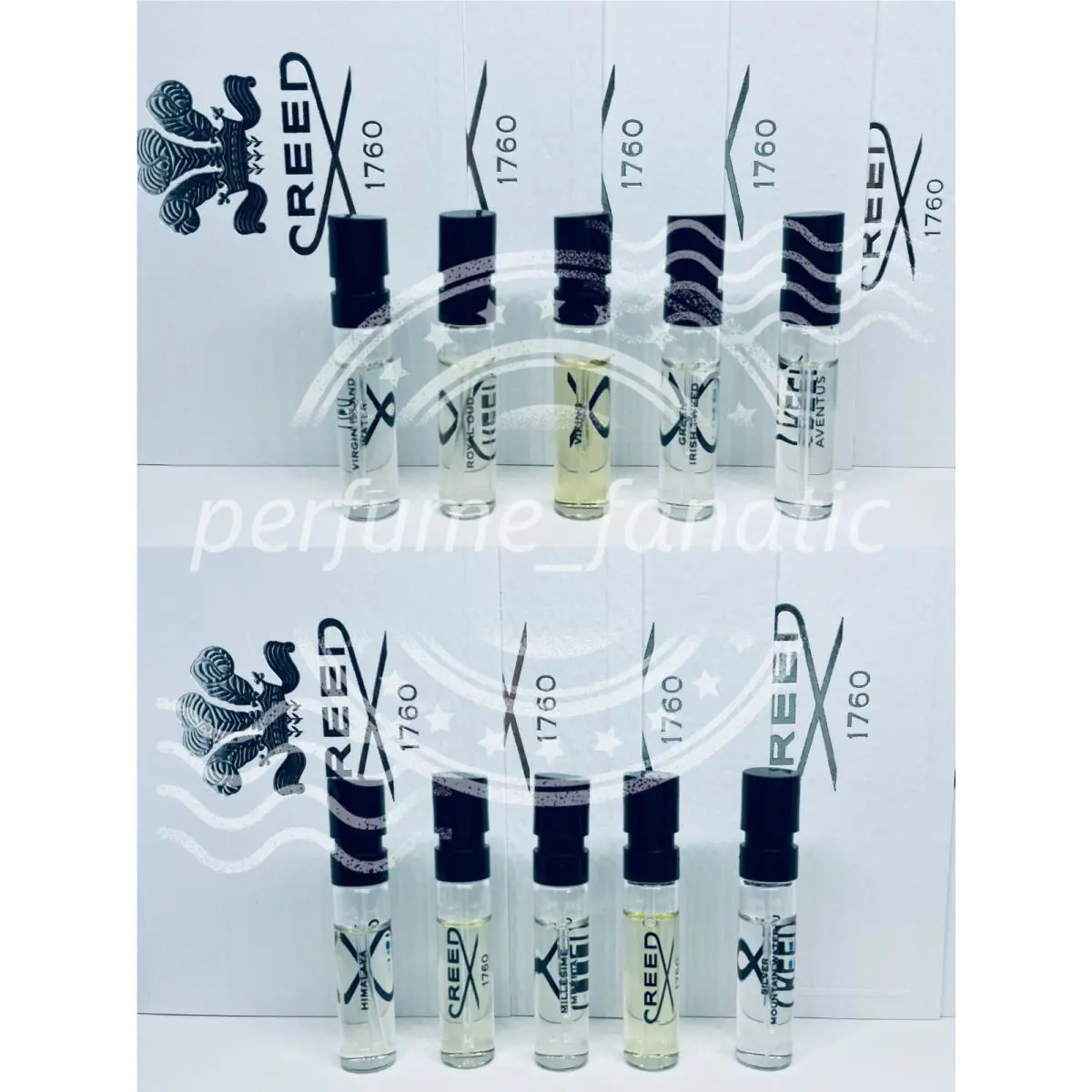 Creed Men Cologne Collection Sample Spray 10pc Set